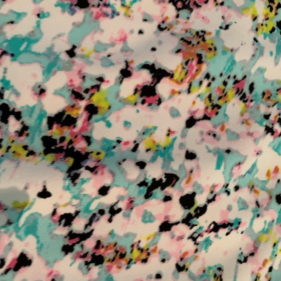 💚I Heart Ronson Floral Pencil Skirt size extra small mint pink white black - Picture 3 of 6